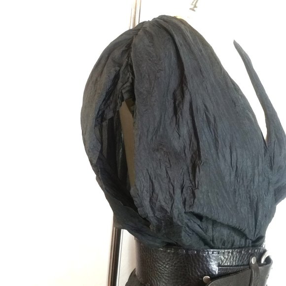 VTG 100% Silk Black Reversible Jumpsuit - Picture 7 of 14